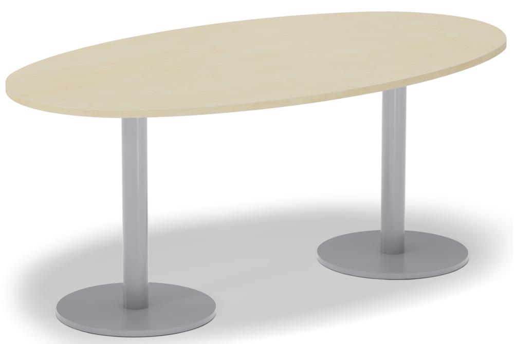 Vergadertafel MODUL | esdoorndecor | 2200 | aluzilver RAL 9006