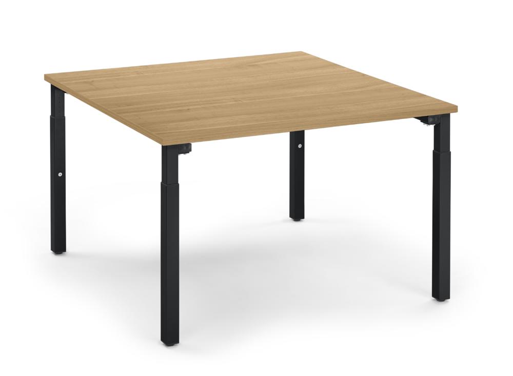 Konferenztisch System MODUL | licht eik | 1200 | 1200 | zwart RAL 9005