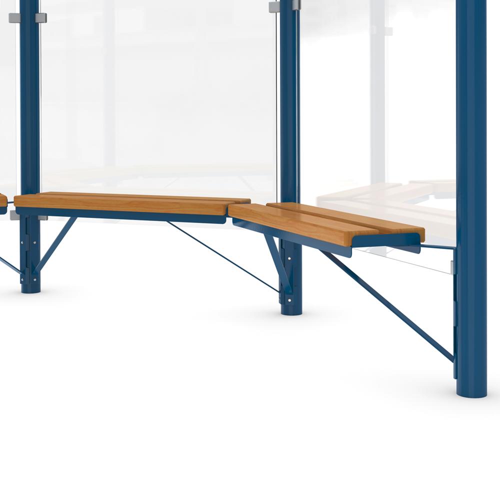 Zitbank Paris voor achthoekig paviljoen | gentiaanblauw RAL 5010