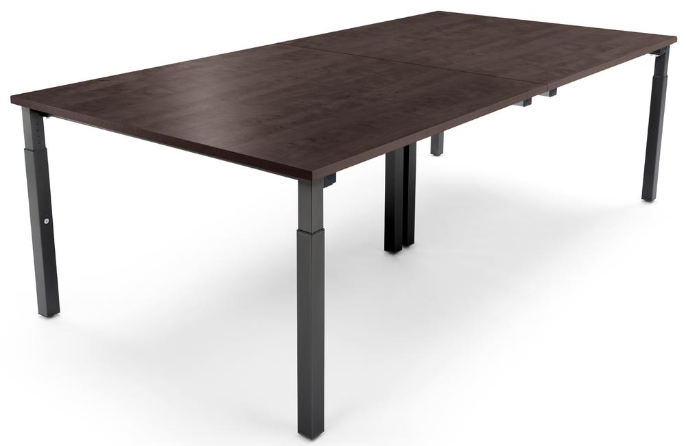 Conferentietafel-Systeem MODUL | wenge | 3200 | 1600 | zwart RAL 9005
