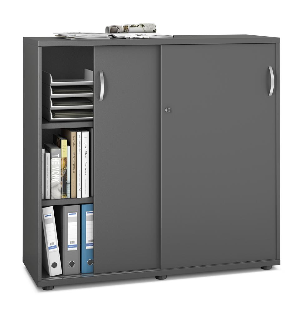 Schuifdeurkast PROFI MODUL | antraciet | 1200 | 1140 mm (3 OH)