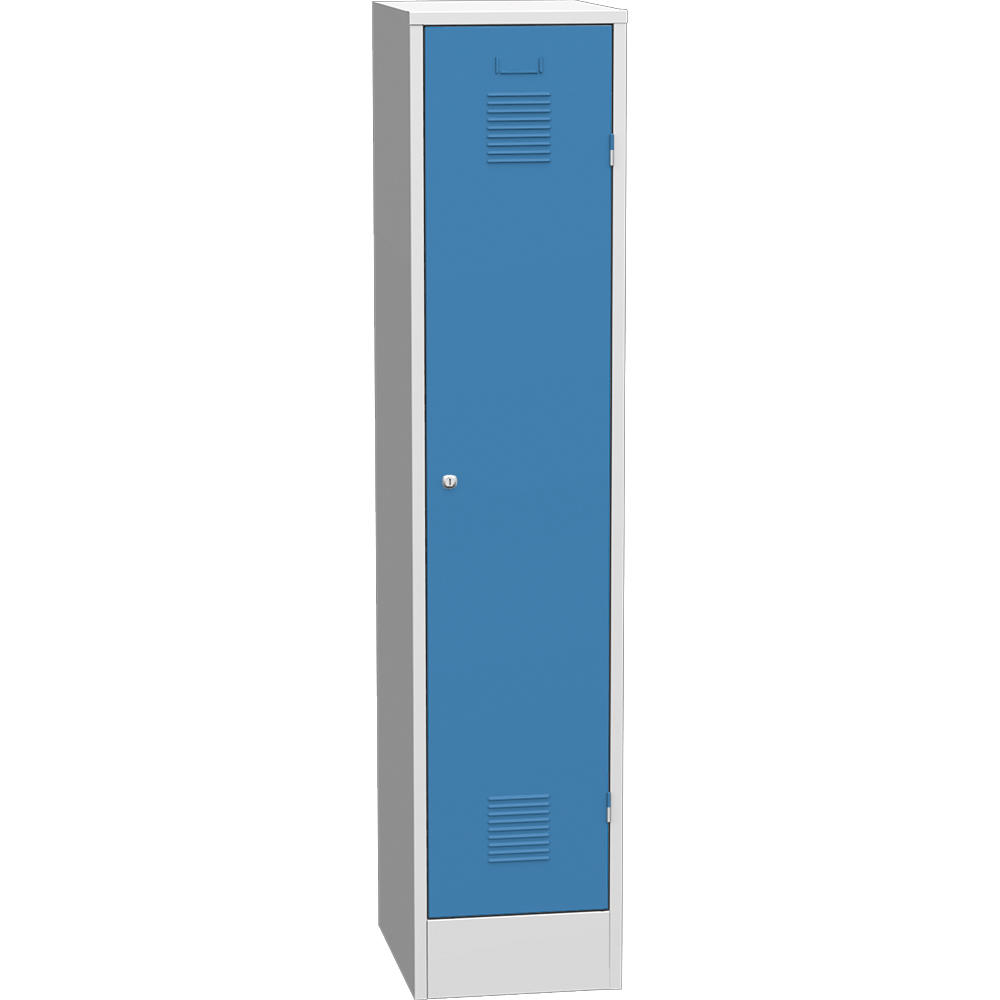 Metalen garderobekast Delta PROTECT | lichtblauw RAL 5012 | 400 | haak- en oogslot
