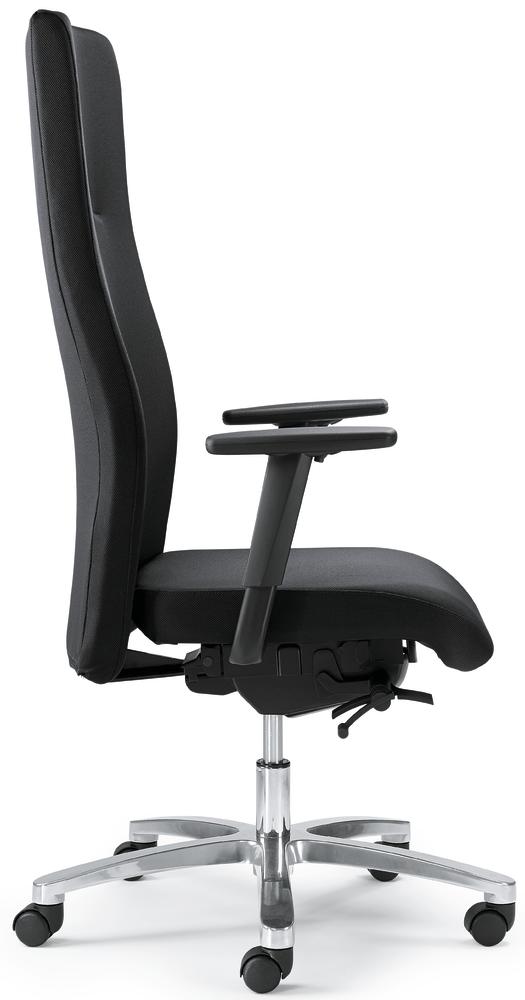 XXL-Bureaustoel BIG STAR 20 met armleggers | zwart | rugleuninghoogte 800 mm