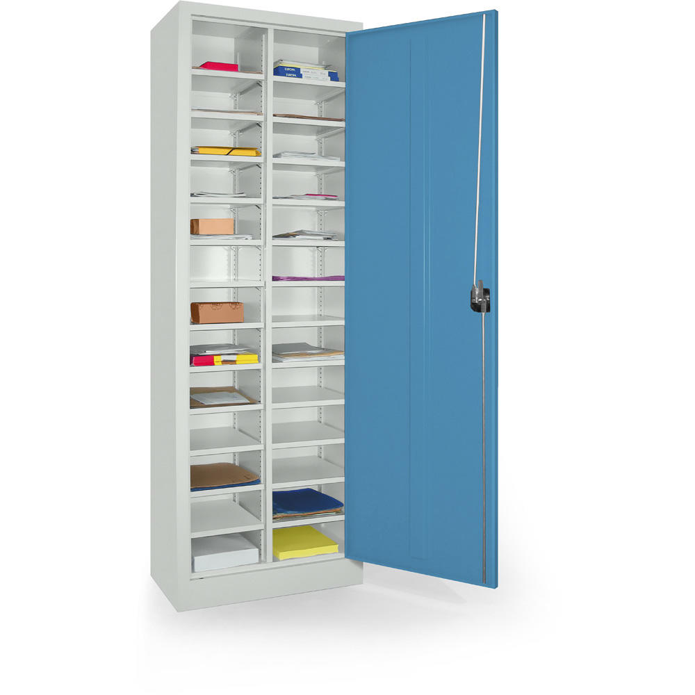 Opbergkast met 26 vakken | lichtblauw RAL 5012 | 640