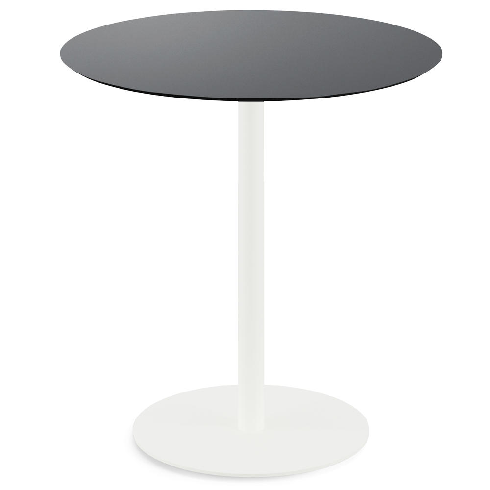 Cafetariatafel IBIZA PRO | zwart | wit | rond