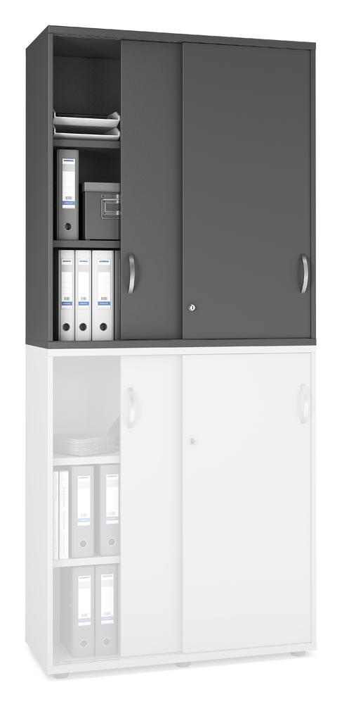 Opzetschuifdeurkast PROFI MODUL | antraciet | 1000 | 1110 mm (3 OH)