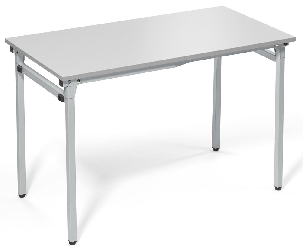Klaptafel met 4 poten | lichtgrijs | 1200 | 600 | aluzilver RAL 9006