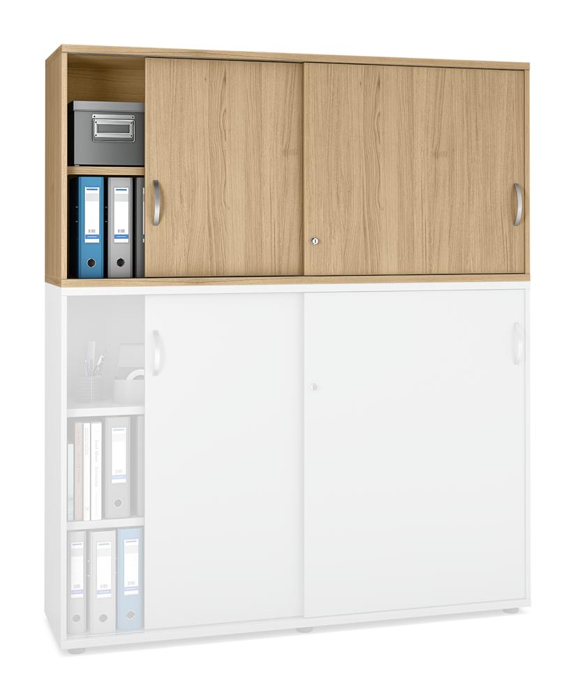 Opzetschuifdeurkast PROFI MODUL | licht eik | 1600 | 750 mm (2 OH)