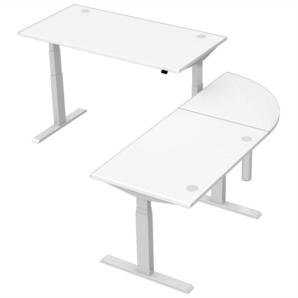 Verbindingsblad 1/4 cirkel SST | wit | aluzilver | 90° hoek 1/4 circel