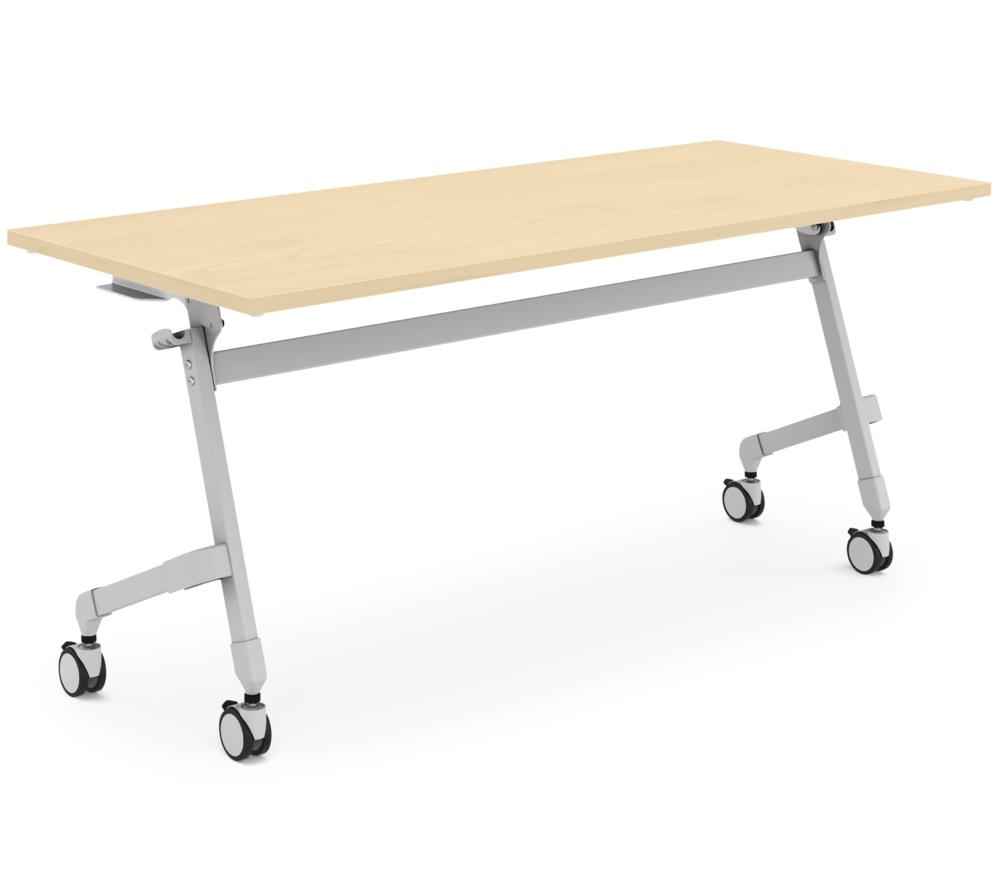 Mobiele klaptafel op wielen | esdoorndecor | 1600 | aluzilver RAL 9006