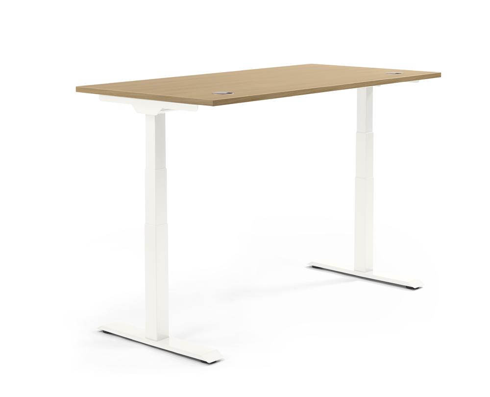 Verstelbare bureau FLEX MODUL | licht eik | 1800 | wit