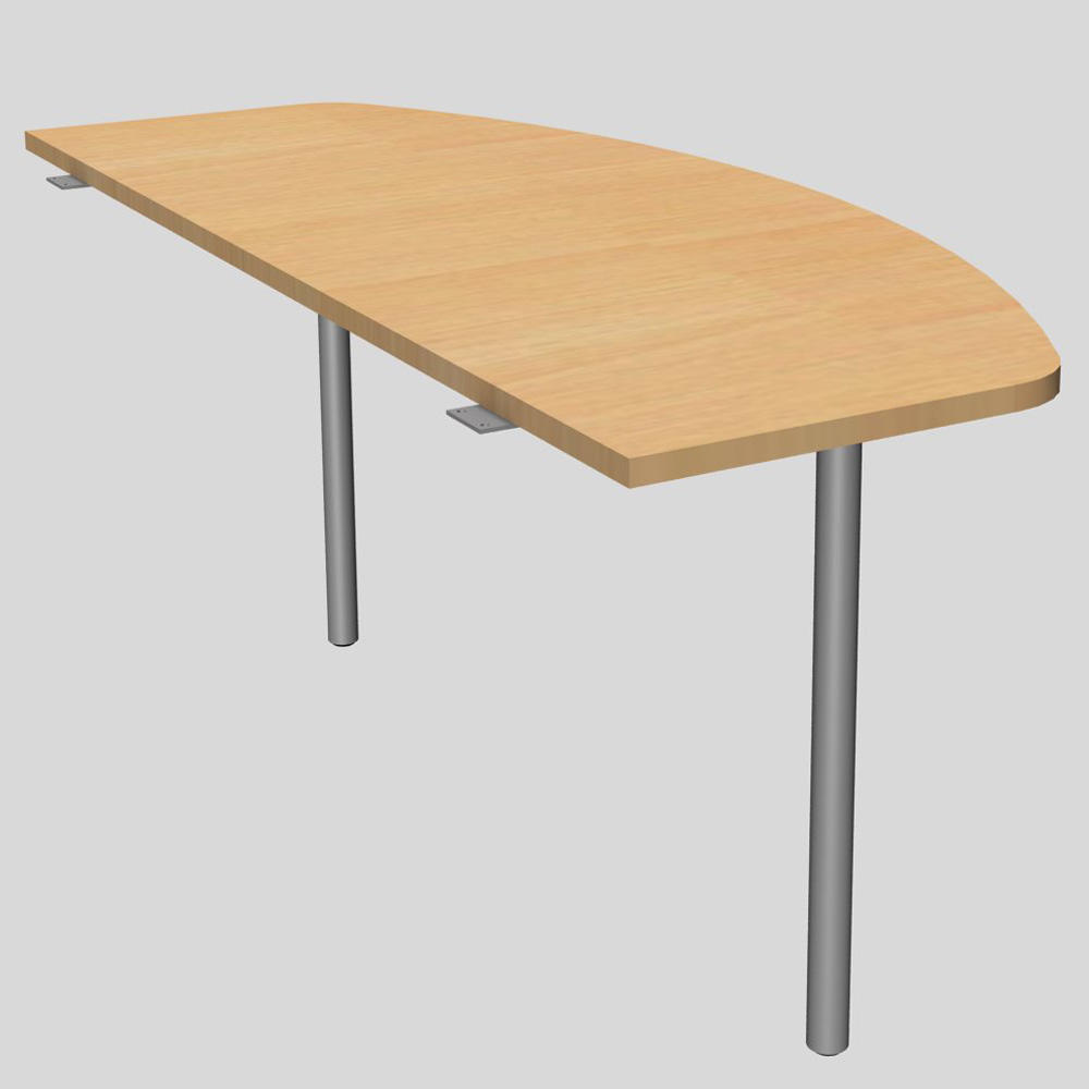 Aanbouwtafel MODUL | beukdecor | 1600 | aanbouwblad incl. 2 steunpoten