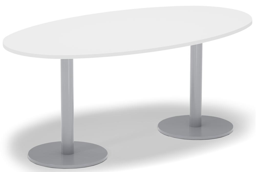 Vergadertafel MODUL | wit | 2200 | aluzilver RAL 9006