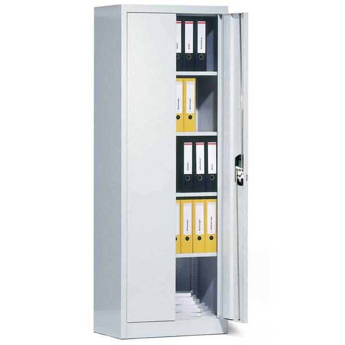 Kantoorkast met draaideuren, staal ERGO LOCK 4 | lichtgrijs RAL 7035 | 800 | 400