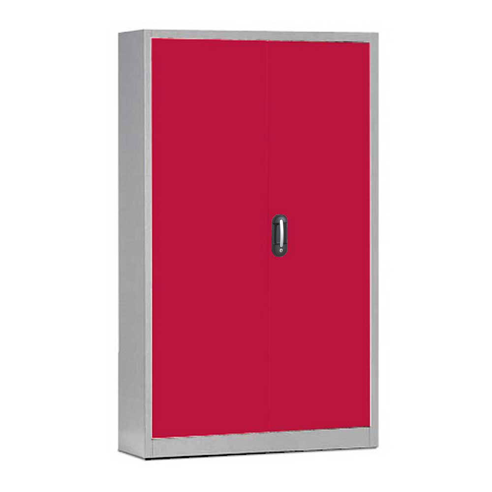 Kantoorkast met draaideuren, staal ERGO LOCK 4 | robijnrood RAL 3003 | 1200 | 500