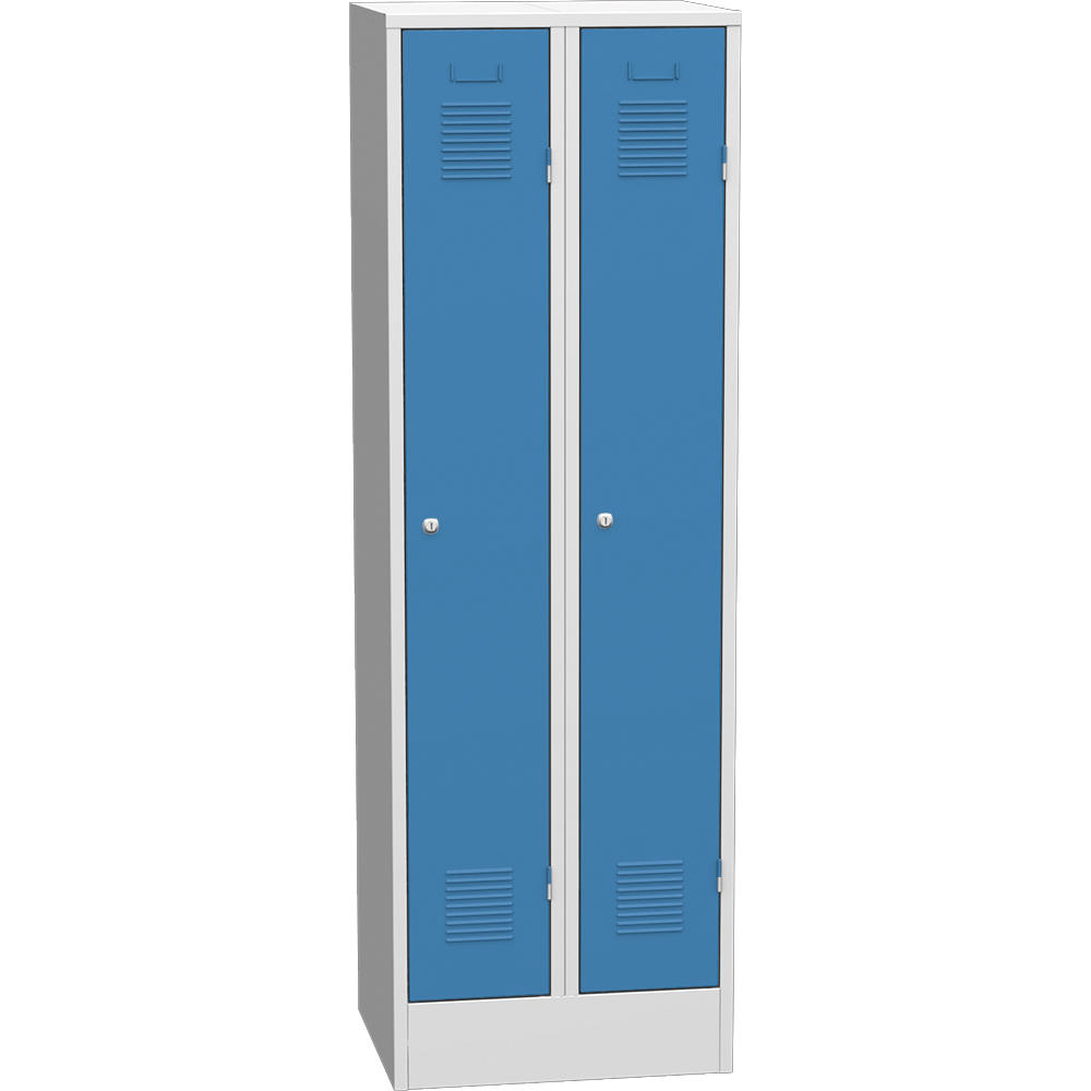 Metalen garderobekast Delta PROTECT | lichtblauw RAL 5012 | 300 | haak- en oogslot