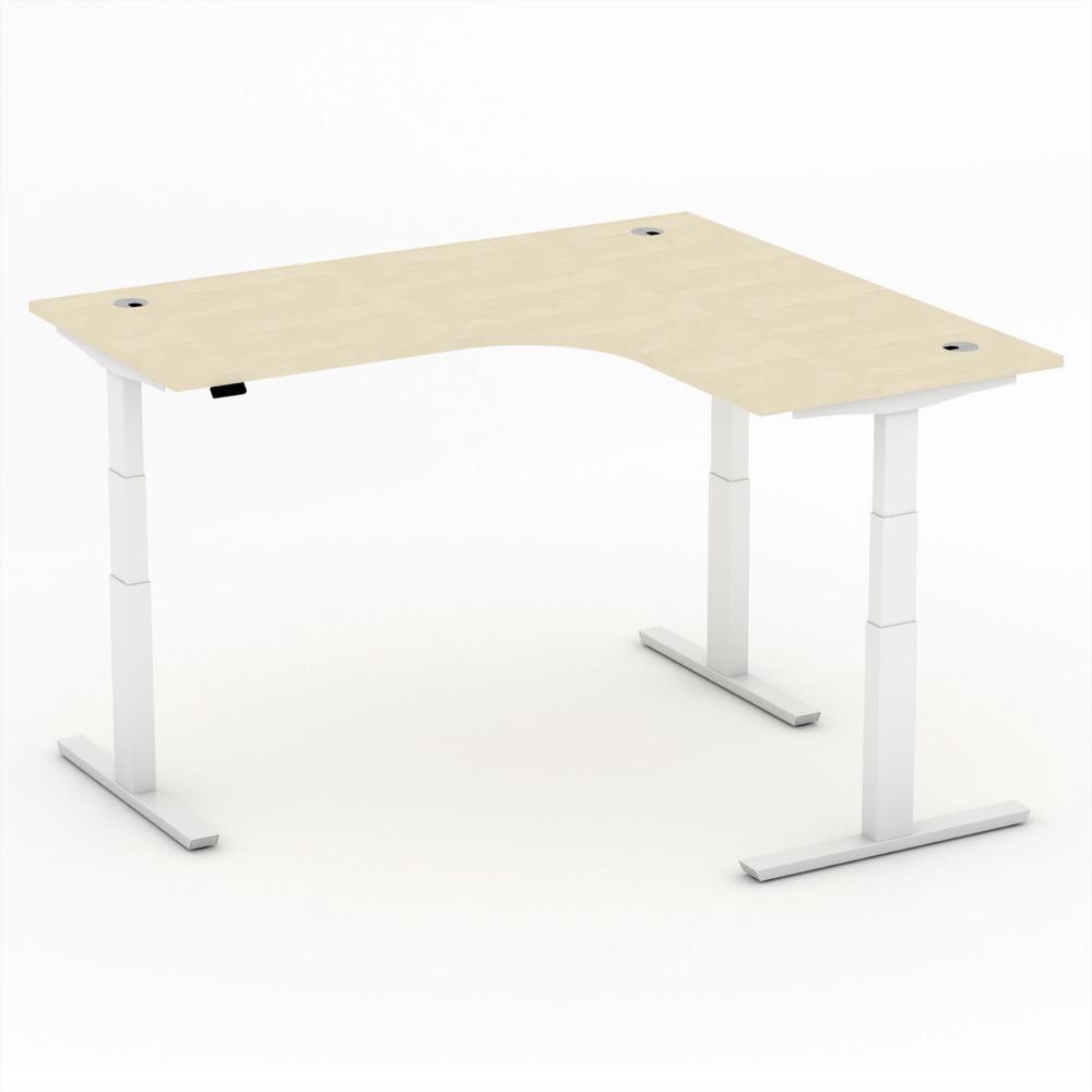 XXL-zit-/stabureautafel jumbo PROFI MODUL | esdoorndecor | wit | hoekbureau rechtszijdig