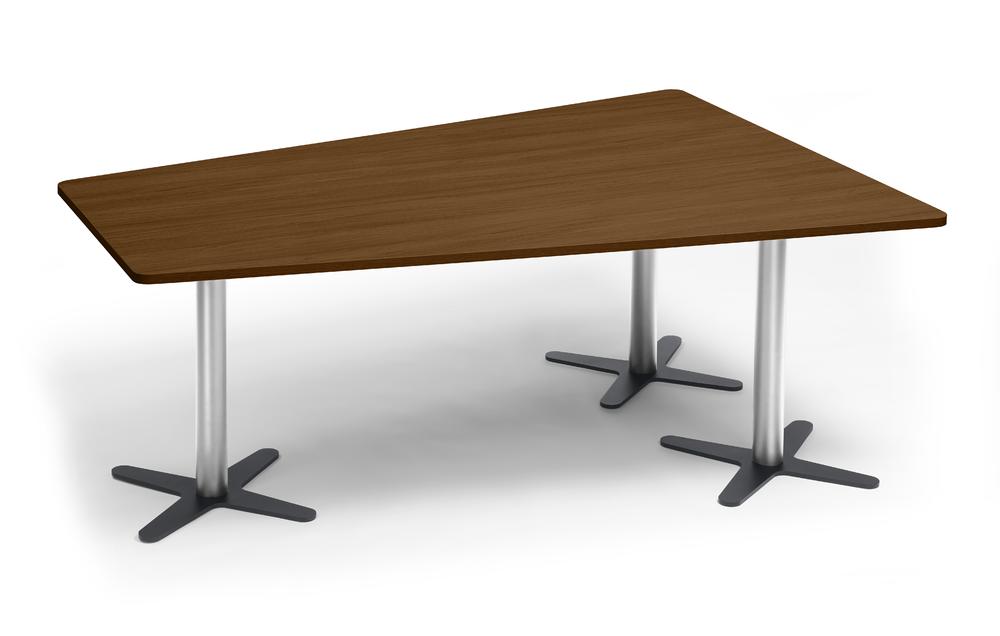 Conferentietafel DUBLIN | nootdecor donker | 2000 | verchroomd