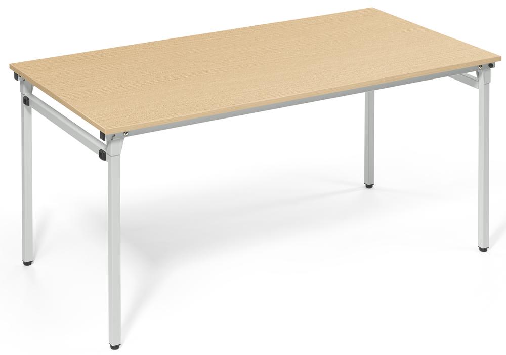 Klaptafel met 4 poten | beukdecor | 1600 | 800 | aluzilver RAL 9006