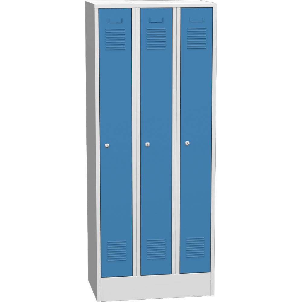 Metalen garderobekast Delta PROTECT | lichtblauw RAL 5012 | 200 | haak- en oogslot