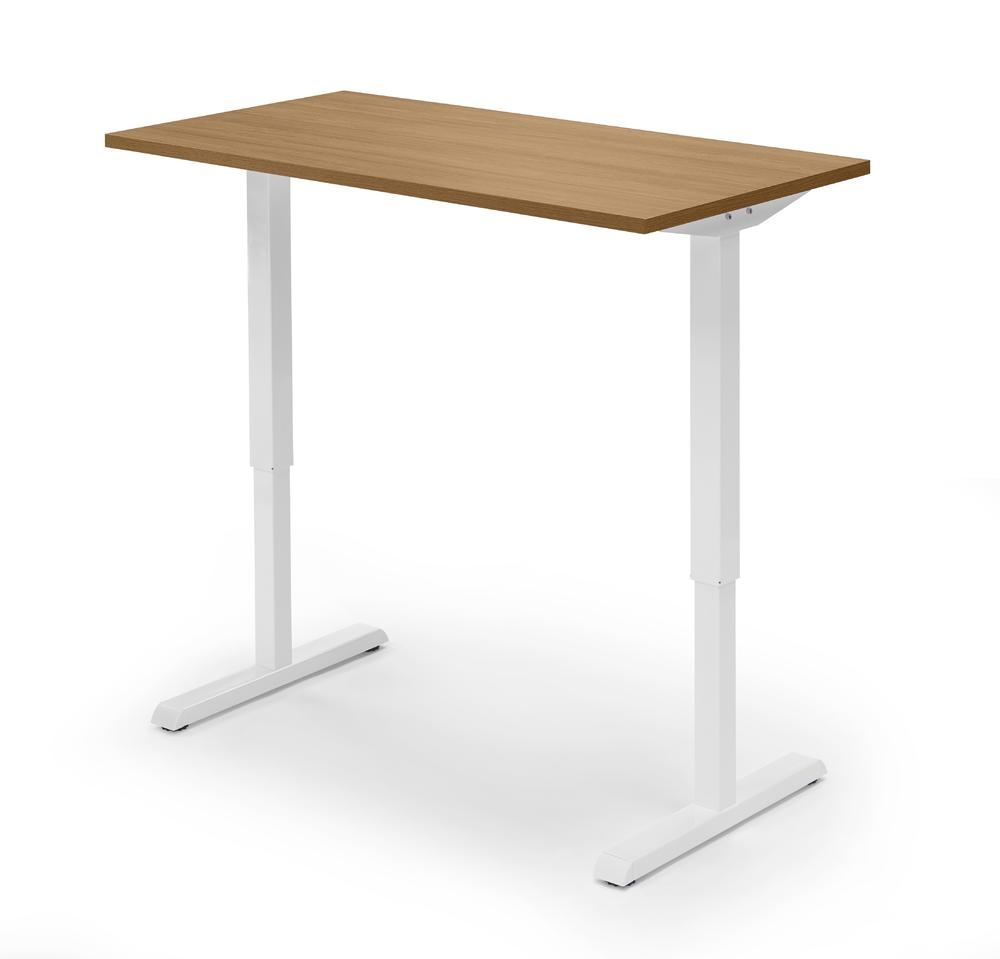 Hoogteverstelbare bureau, diepte 650 mm | nootdecor | 1600 | wit