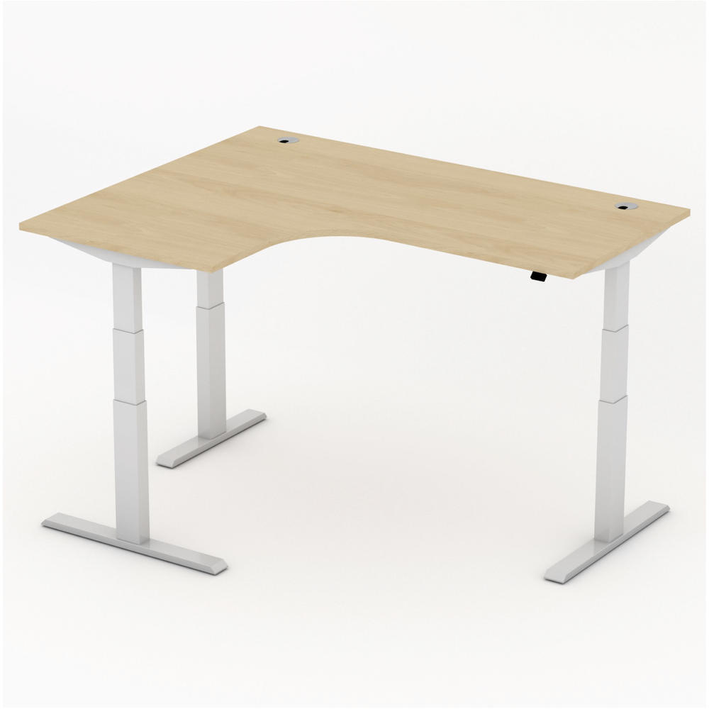 Hoogteverstelbare XL hoekbureau PROFI MODUL | beukdecor | hoekbureau linkszijdig