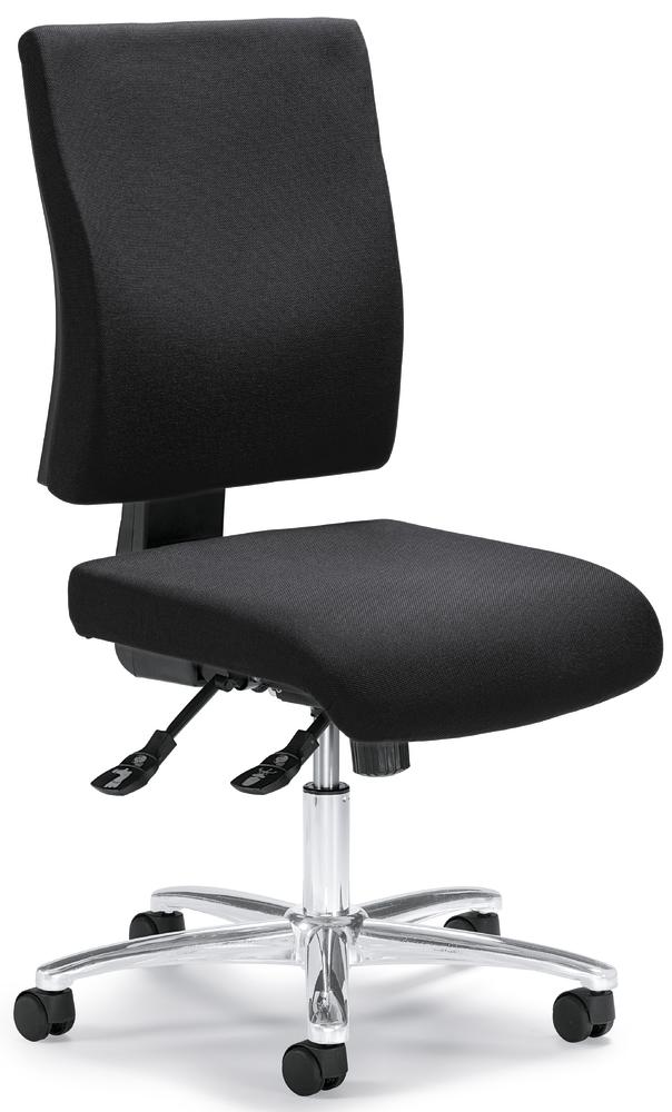 Bureaustoel COMFORT R DELUXE zonder armleggers | antraciet | stof | zonder armleggers (optioneel)