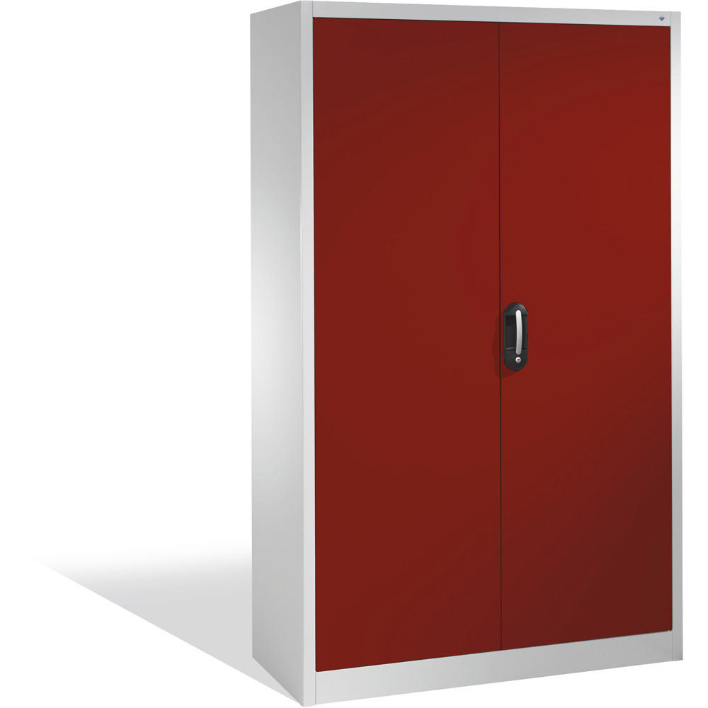 Kantoorkast met draaideuren, staal ERGO LOCK 4 | robijnrood RAL 3003 | 1200 | 400