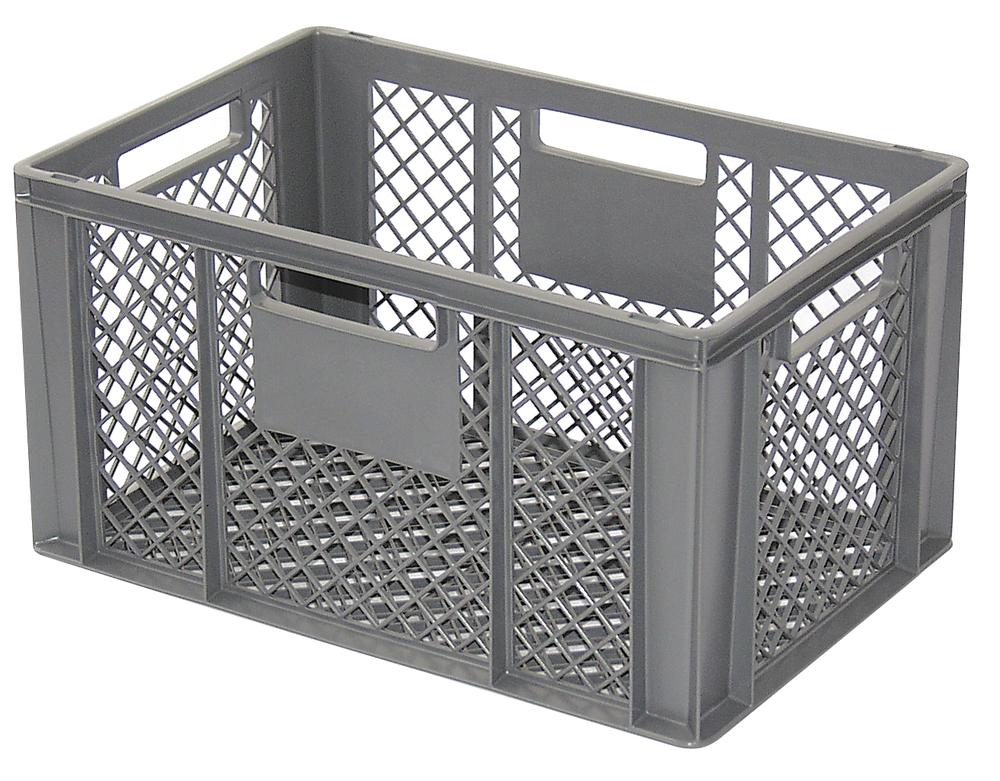 Stapelbare bak | grijs | 320 | 400 | 600 | geperforeerde wanden