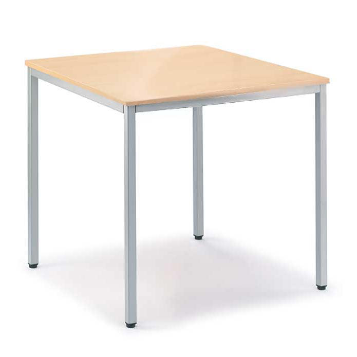 Vergadertafel BASE-MODUL | beukdecor | 800 | 800 | aluzilver RAL 9006 | vierkant