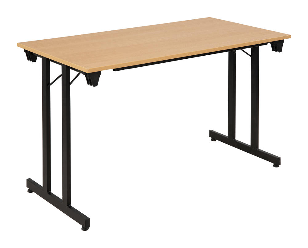 Klaptafel met vierkante buis | beukdecor | 1200 | 600 | zwart