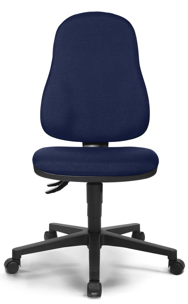 Bureaustoel COMFORT P | blauw | zwart | zonder armleggers (optioneel)
