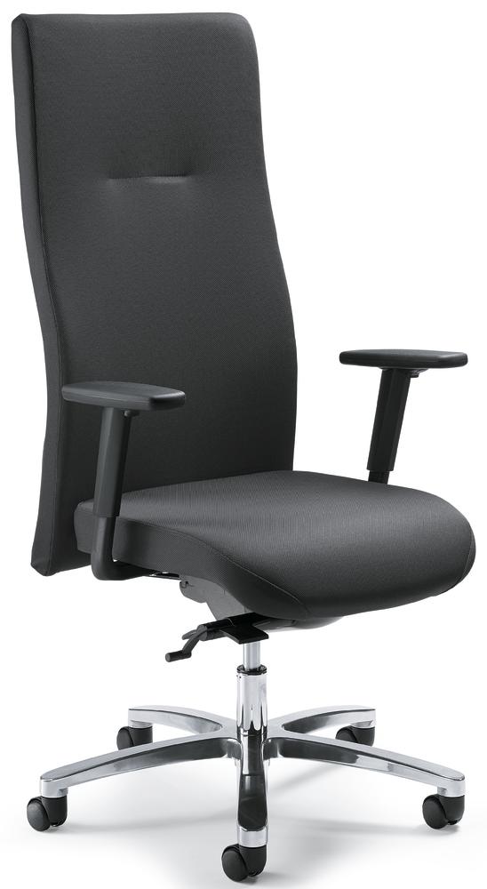 XXL-Bureaustoel BIG STAR 20 met armleggers | antraciet | rugleuninghoogte 800 mm