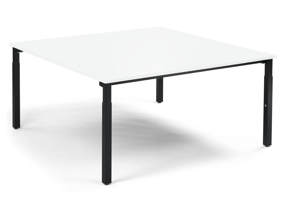 Conferentietafel-Systeem MODUL | wit | 1600 | 1600 | zwart RAL 9005
