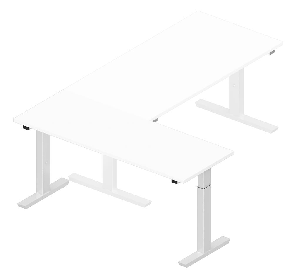Aanbouwbladen 1600 PROFI MODUL | wit | aluzilver RAL 9006