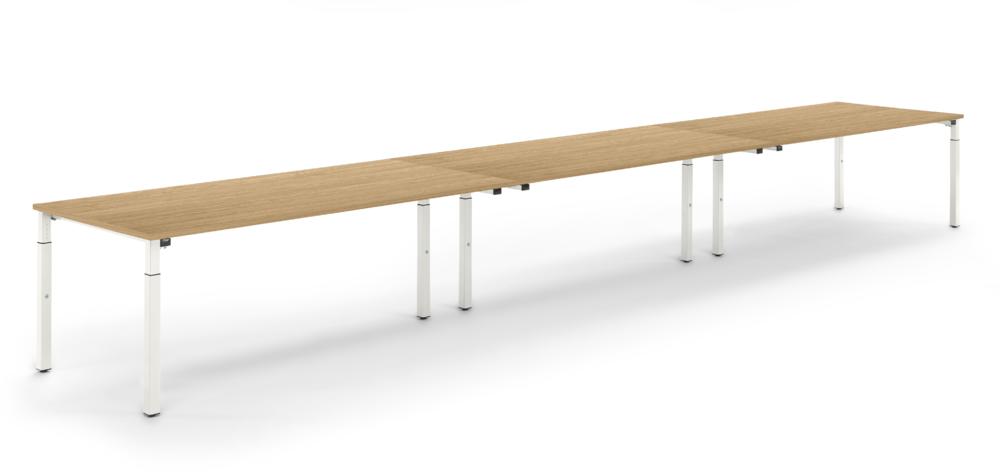 Konferenztisch System MODUL | licht eik | 4800 | 1600 | wit RAL 9016