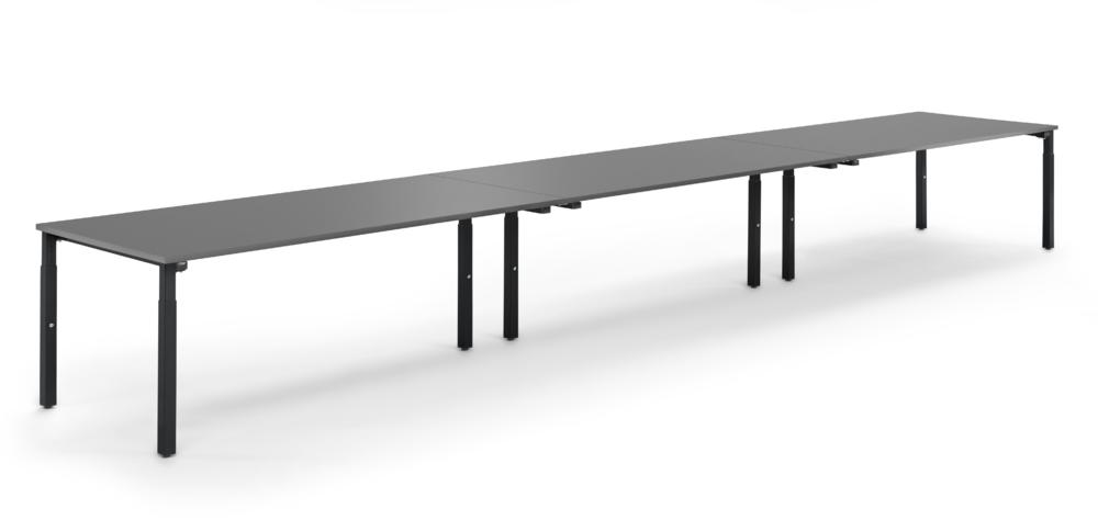 Konferenztisch System MODUL | antraciet | 3600 | 1200 | zwart RAL 9005