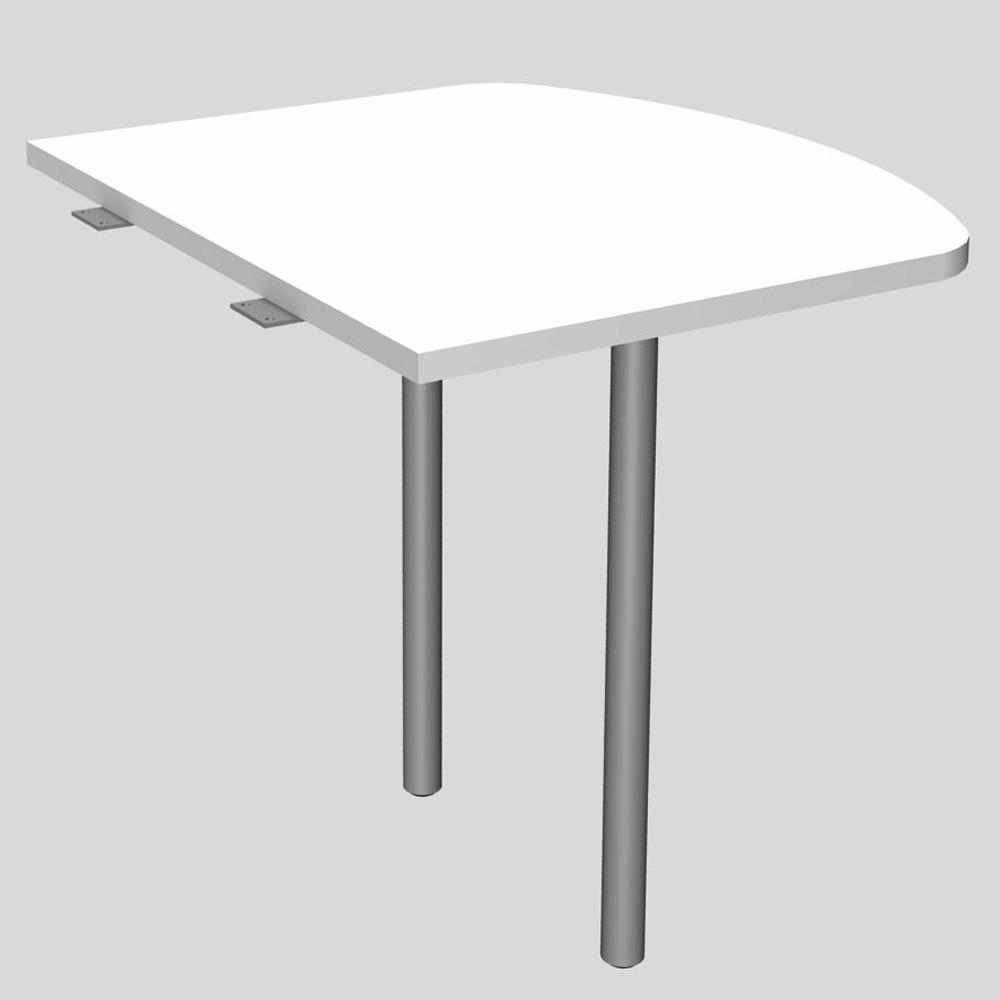 Aanbouwtafel MODUL | wit | 800 | aanbouwblad incl. 2 steunpoten