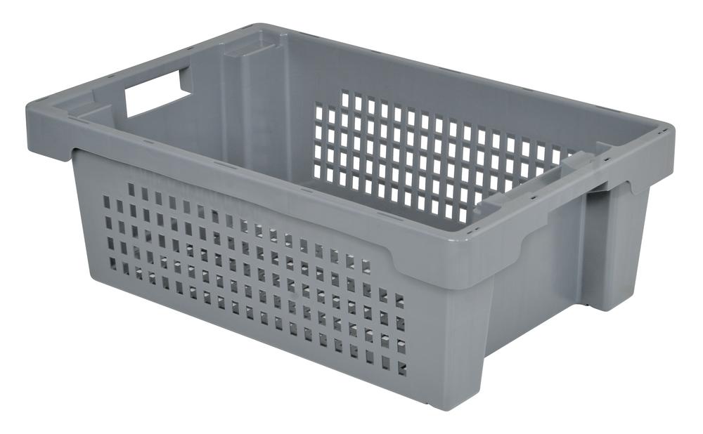 Eurobak | grijs | 200 | bodem en wanden geperforeerd | 32,00