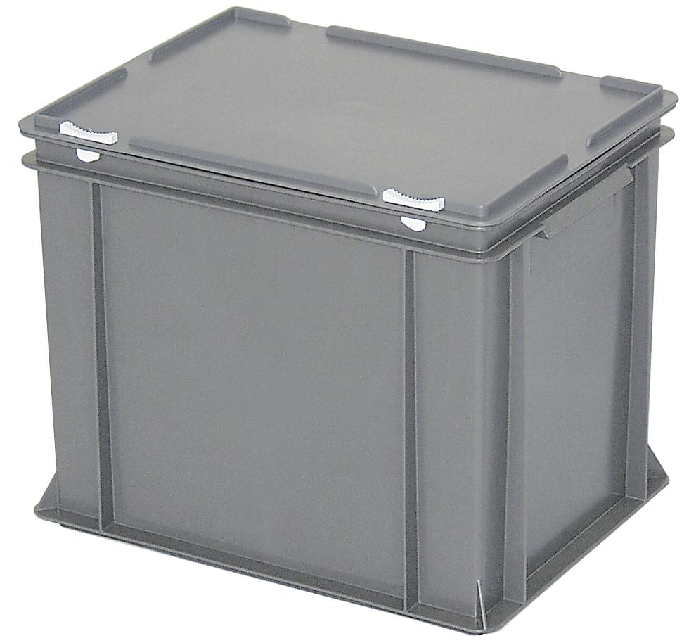 Eurobak met deksel | grijs | B 300 x H 330 x L 400 mm | 31,00