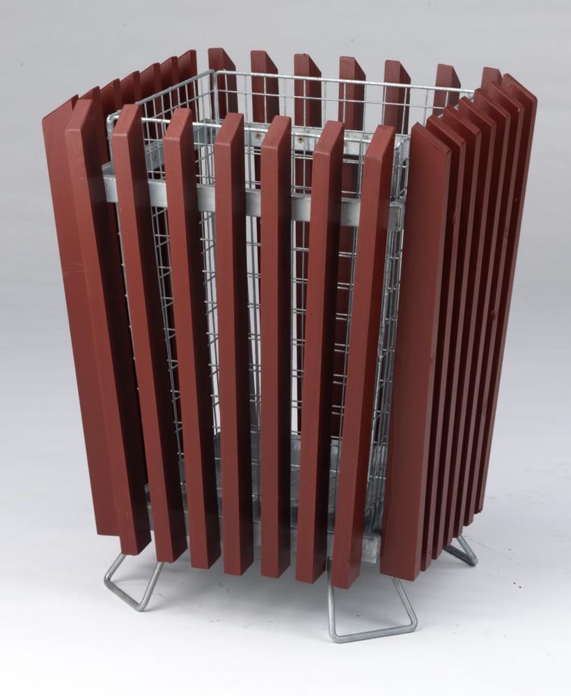 Afvalmanden met houten bekleding
