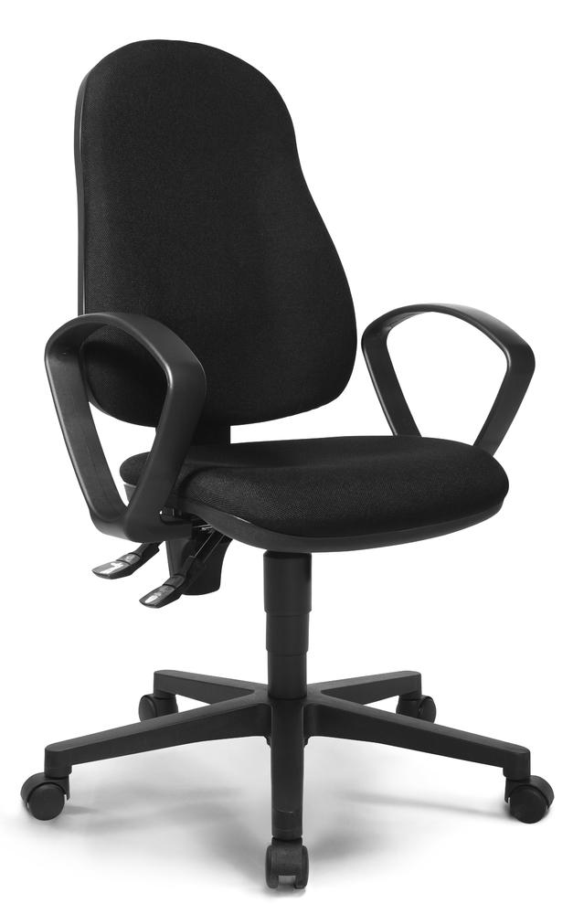 Bureaustoel COMFORT P incl. vaste armleggers | zwart | zwart | vaste armleggers