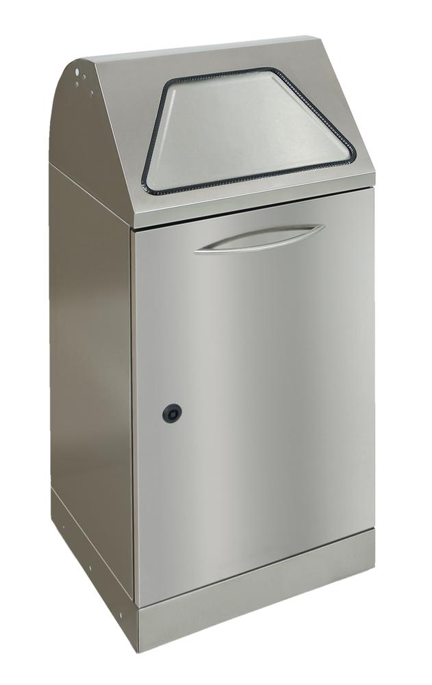 Afvalscheidingsbak serie Flexx, met zakhouder | edelstaal | met zakhouder | handmatige klepbediening | 60,00