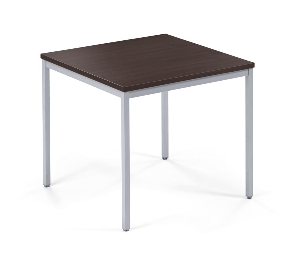 Vergader- en conferentietafel MODUL | antraciet | 800 | 800 | wit RAL 9016 | vierkant