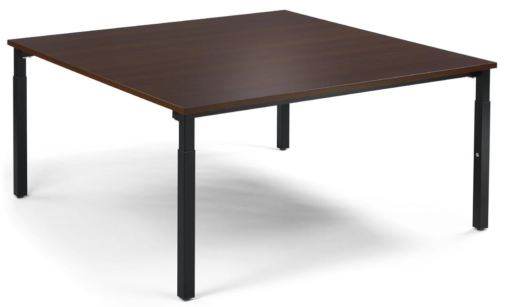 Conferentietafel-Systeem MODUL | wenge | 1600 | 1600 | zwart RAL 9005
