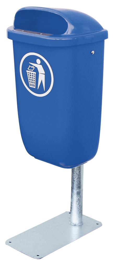 Afvalbak in SET met standaard | blauw | Bak met standaard