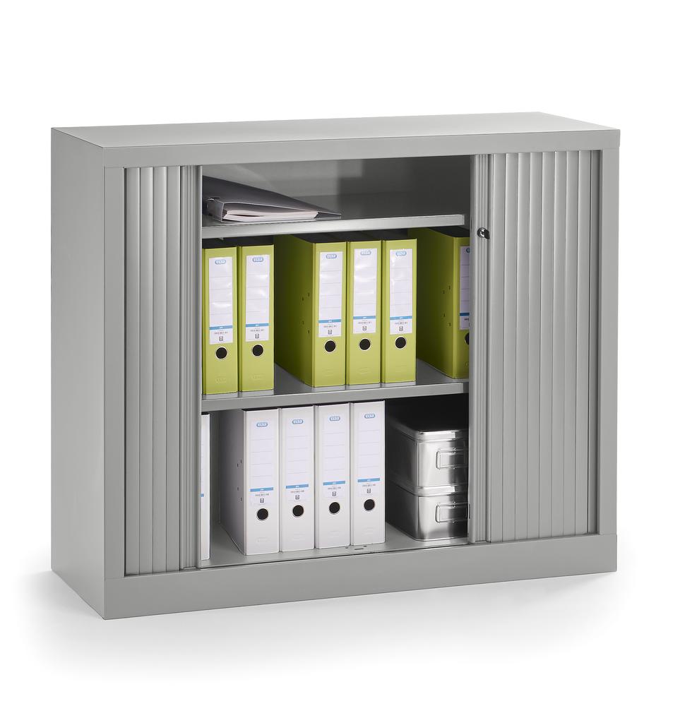 Roldeurkast | aluzilver RAL 9006 | 1000 | 1000 mm (2,5 OH) | 2-punts vergrendeling
