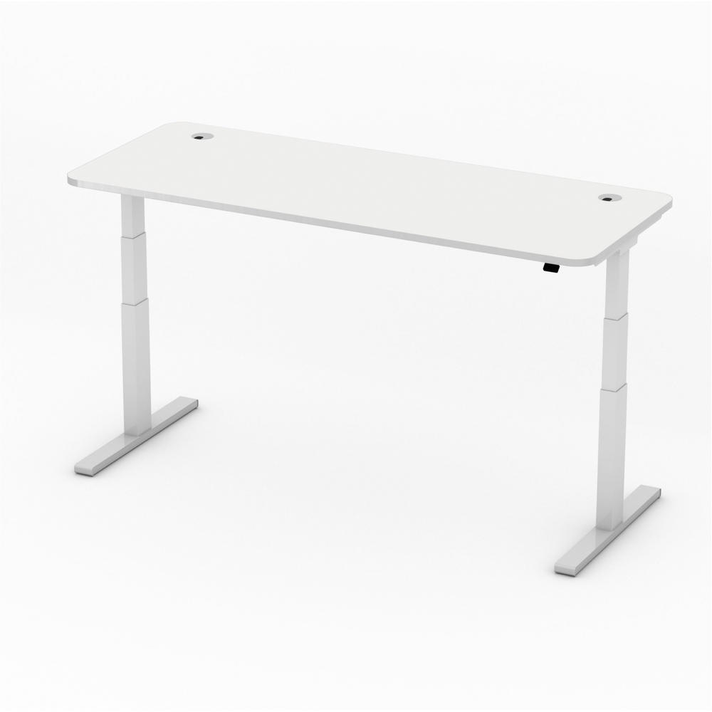 Hoogteverstelbare bureau iMODUL | wit | 2000 | rechthoek
