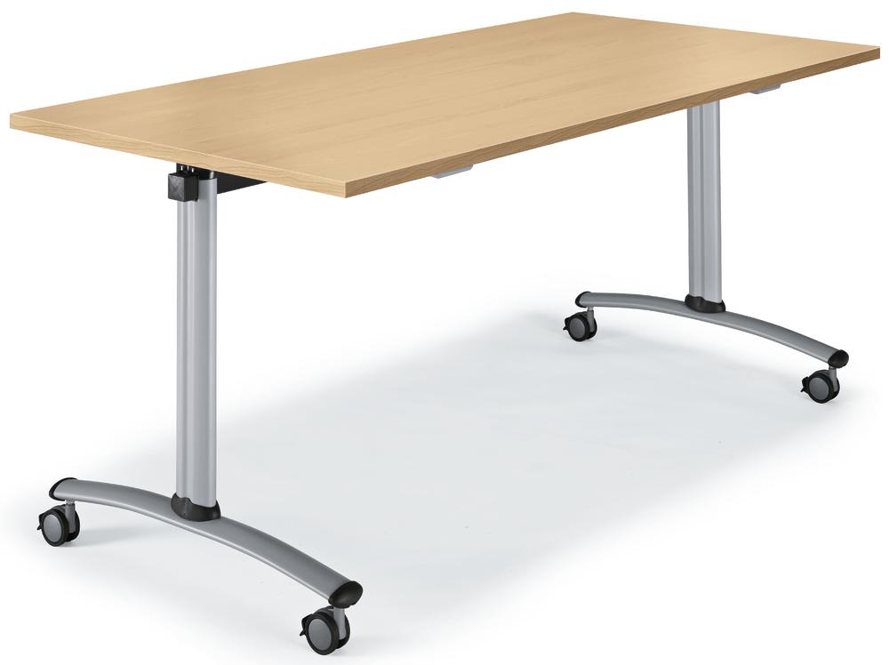 Klaptafel MODUL met wielen | beukdecor | 1200 | lichtgrijs