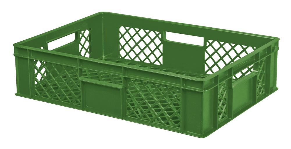 Stapelbare bak | groen | 150 | 400 | 600 | geperforeerde wanden